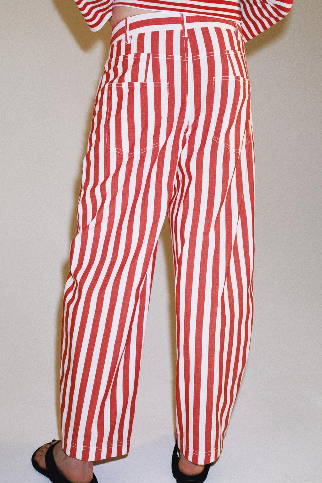 ЗАУЖЕННЫЕ ДЖИНСЫ В ПОЛОСКУ — ZW COLLECTION