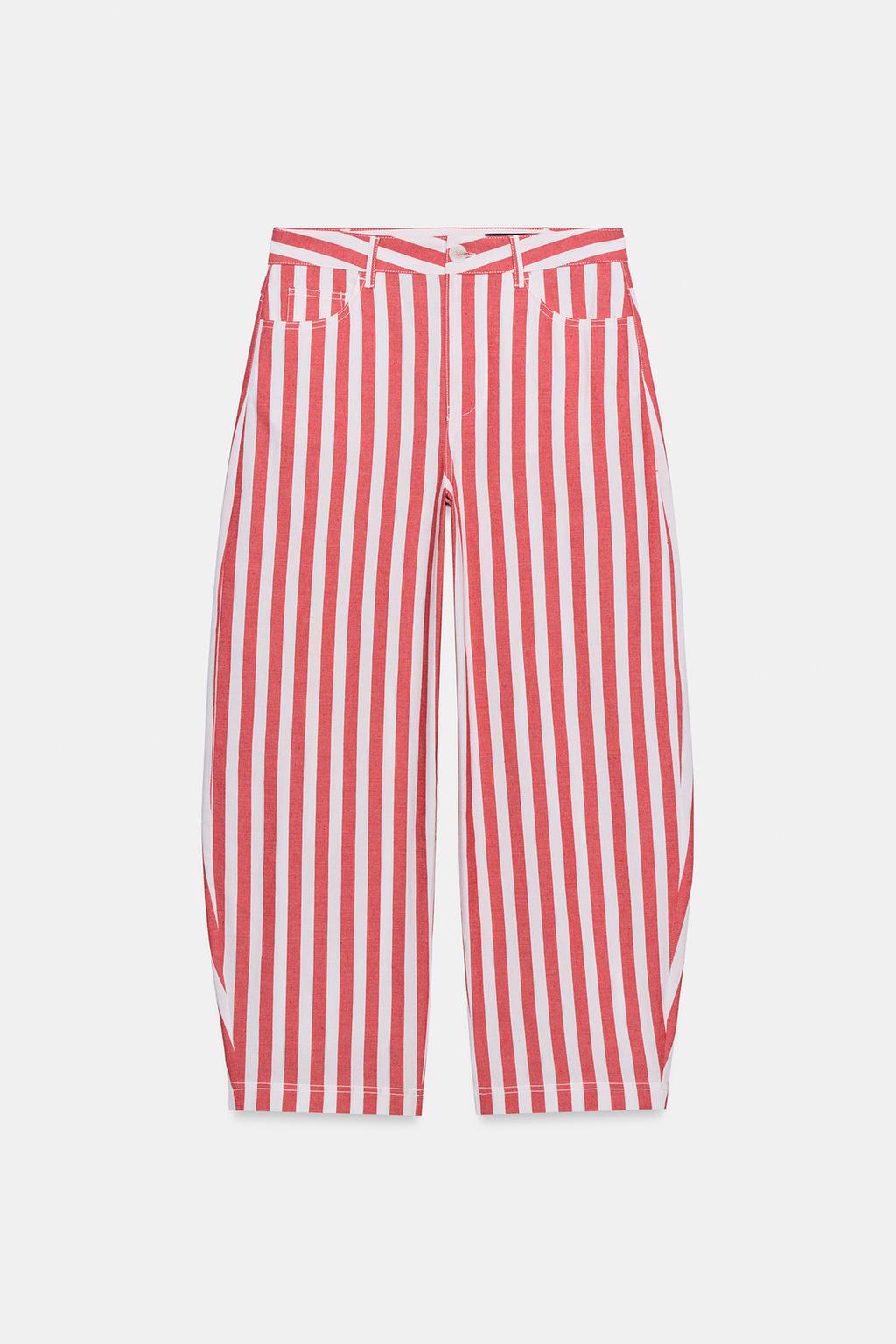 ЗАУЖЕННЫЕ ДЖИНСЫ В ПОЛОСКУ — ZW COLLECTION