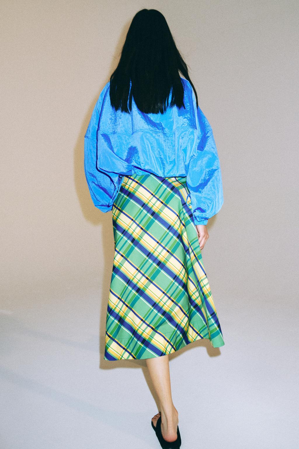 ЮБКА МИДИ В КЛЕТКУ — ZW COLLECTION