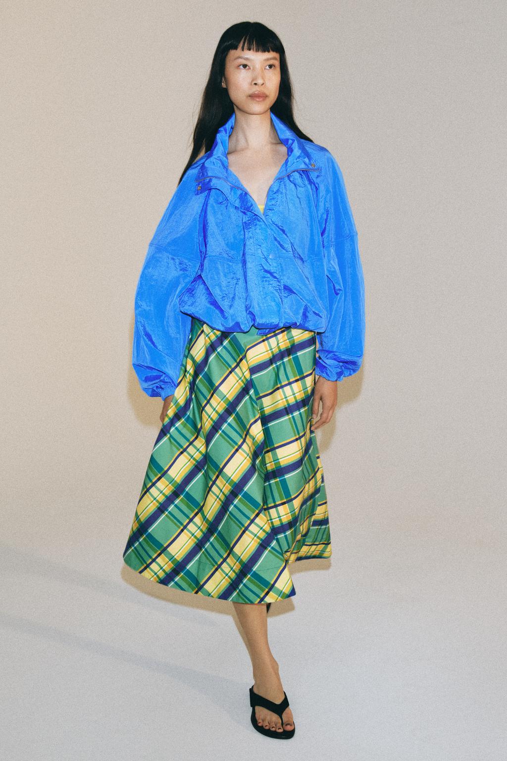 ЮБКА МИДИ В КЛЕТКУ — ZW COLLECTION