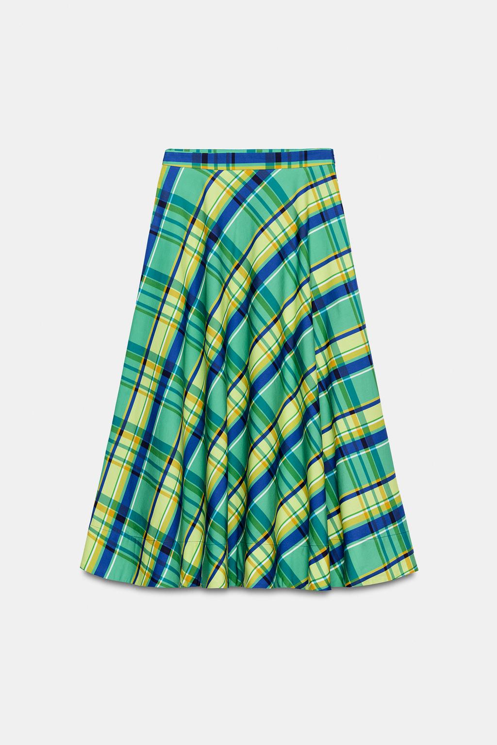 ЮБКА МИДИ В КЛЕТКУ — ZW COLLECTION