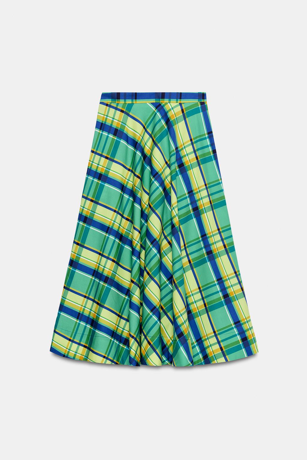 ЮБКА МИДИ В КЛЕТКУ — ZW COLLECTION