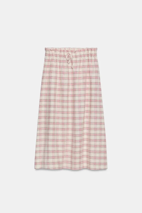 ЮБКА МИДИ В КЛЕТКУ — коллекция Zara «ZW»