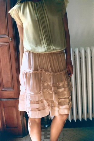 Pink | 5344/133/620 - Zara Юбка из жоржета с воланами и сборками