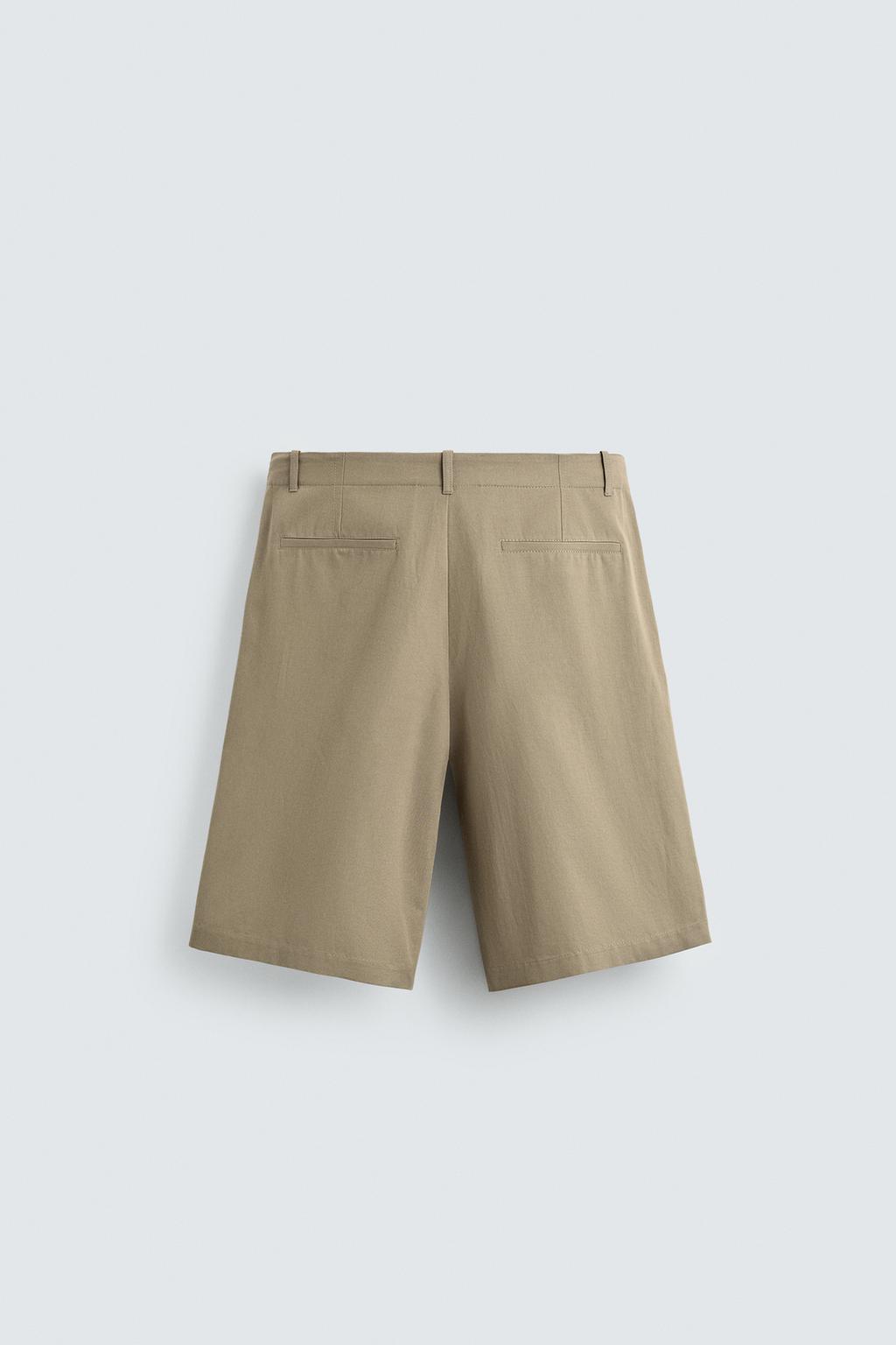 ШОРТЫ RELAXED FIT ИЗ ХЛОПКА И ЛЬНА