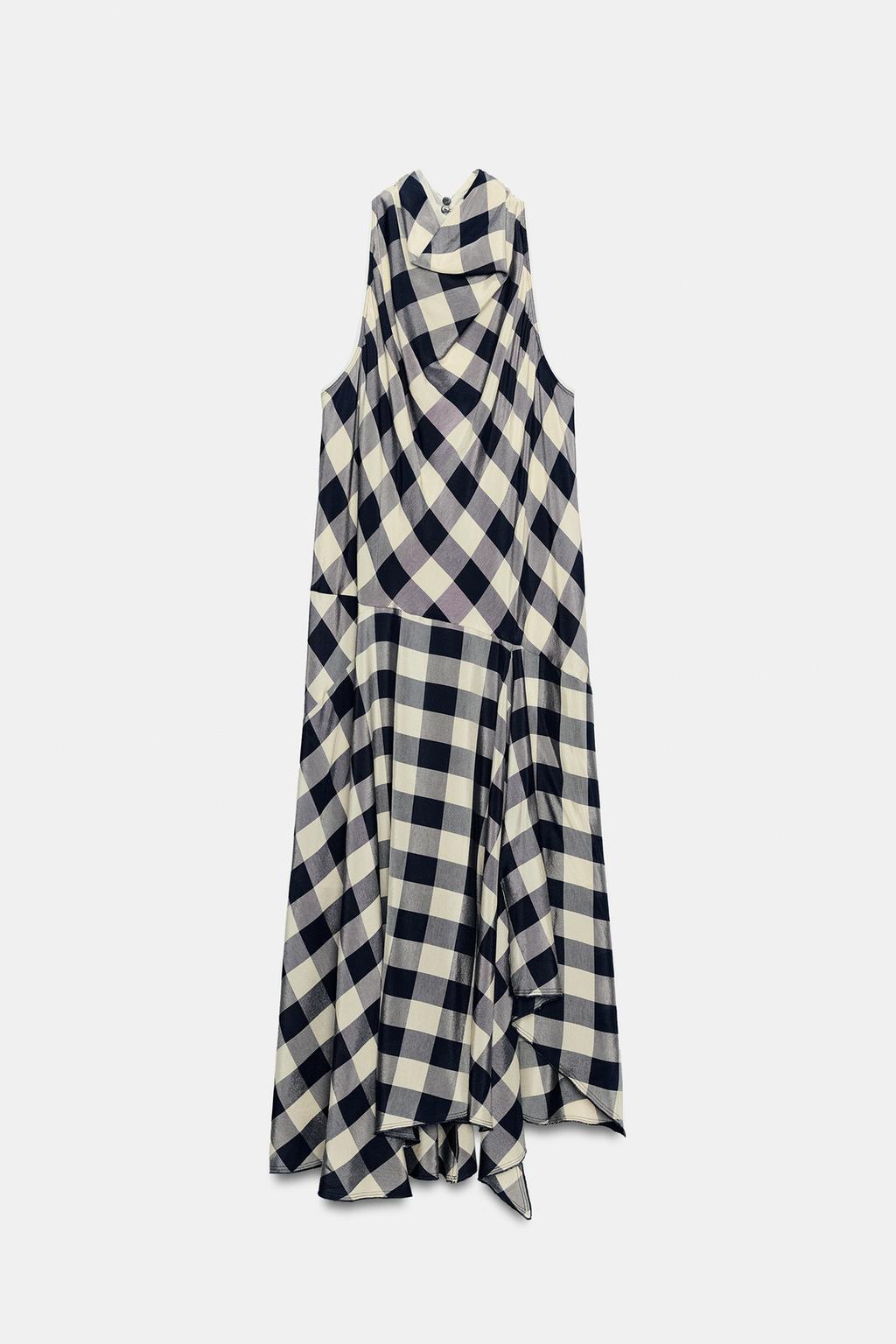ПЛАТЬЕ ХАЛТЕР В КЛЕТКУ — ZW COLLECTION