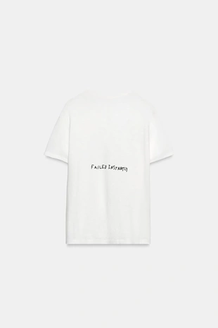 White | 0085/093/250 - Zara Футболка фламе с надписью