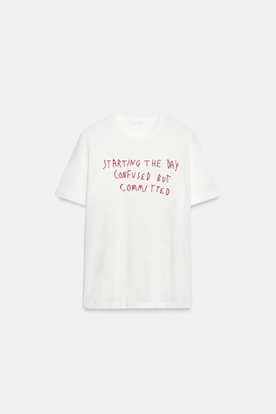 Купить Zara Футболка фламе с надписью