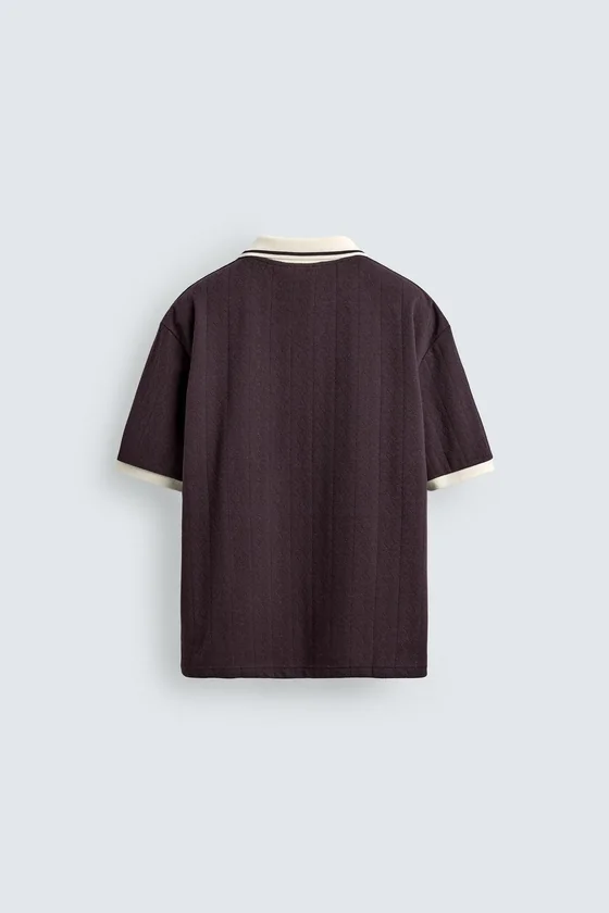 ВЕРТИКАЛЬНОЕ ПОЛО JACQUARD С ВЫШИВКОЙ