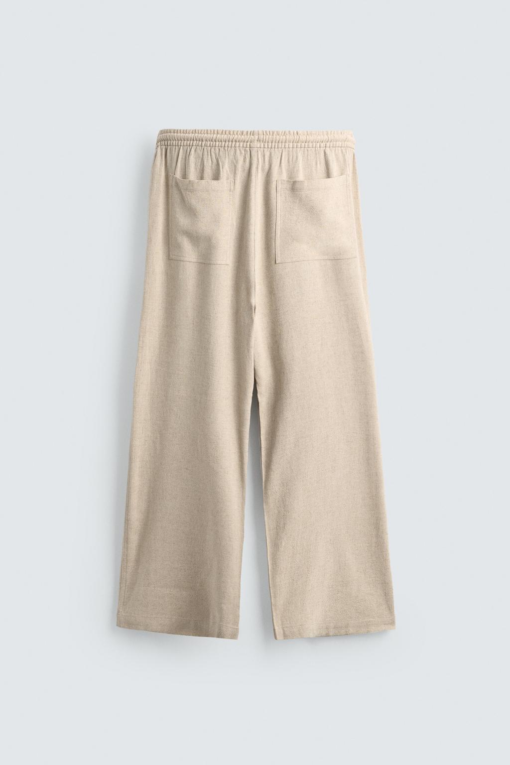 БРЮКИ RELAXED FIT ИЗ ВИСКОЗЫ И ЛЬНА