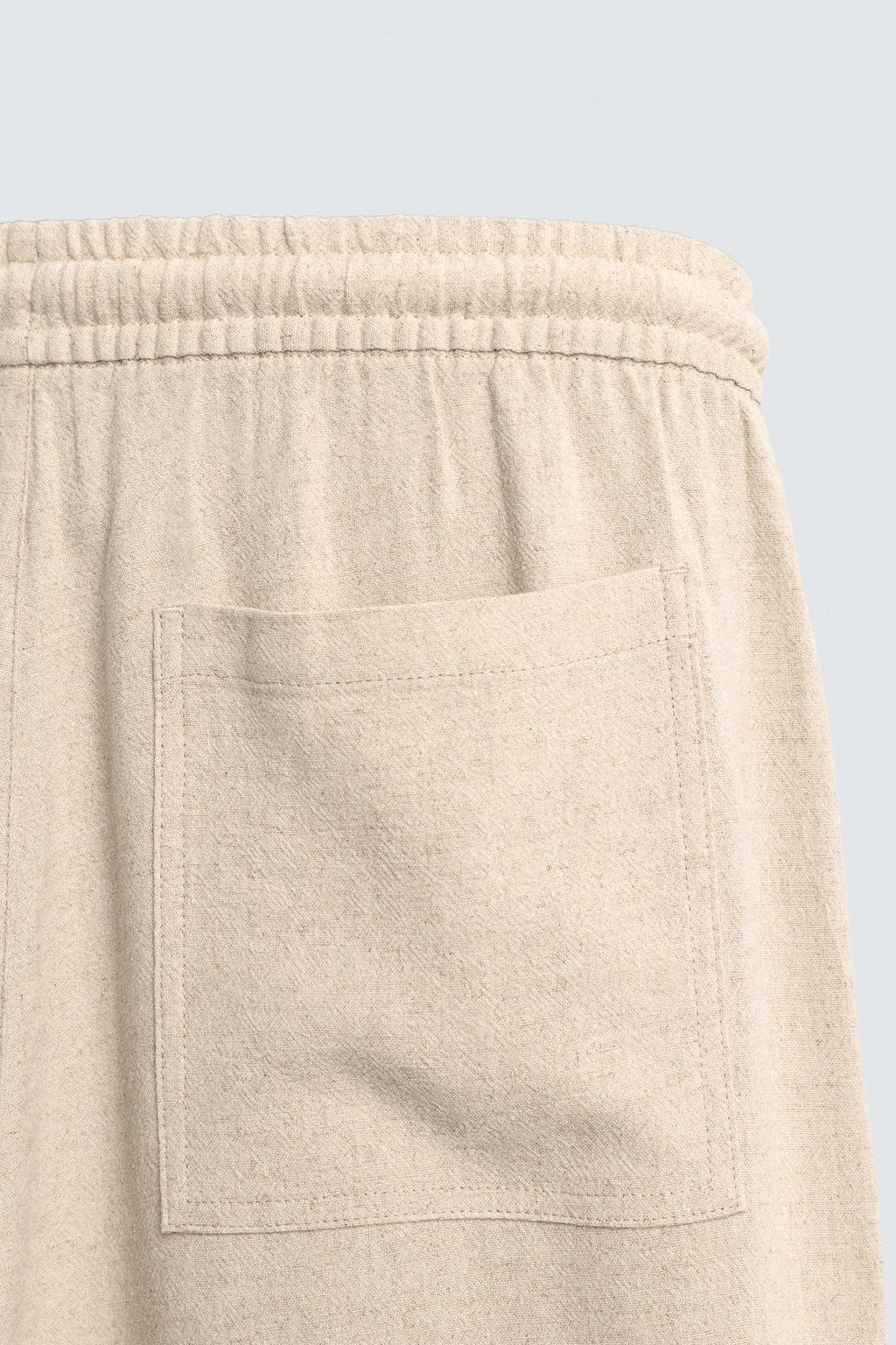 БРЮКИ RELAXED FIT ИЗ ВИСКОЗЫ И ЛЬНА