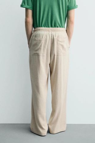 Брюки Relaxed Fit из вискозы и льна- Заказать в России