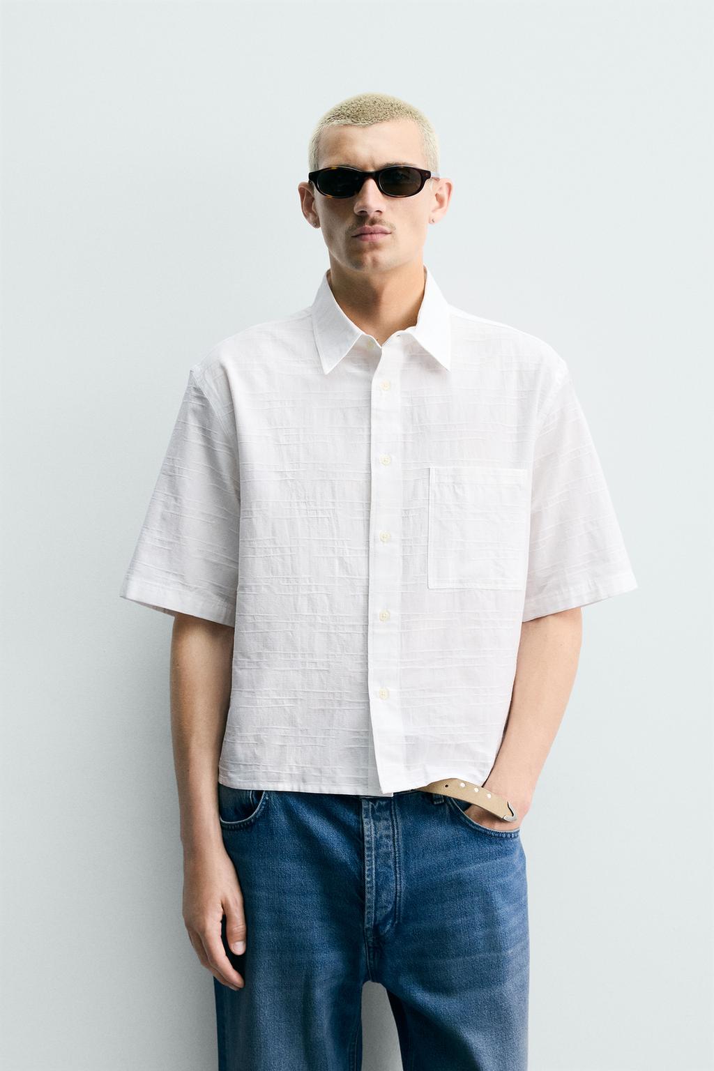 РУБАШКА RELAXED FIT С ТЕКСТУРОЙ
