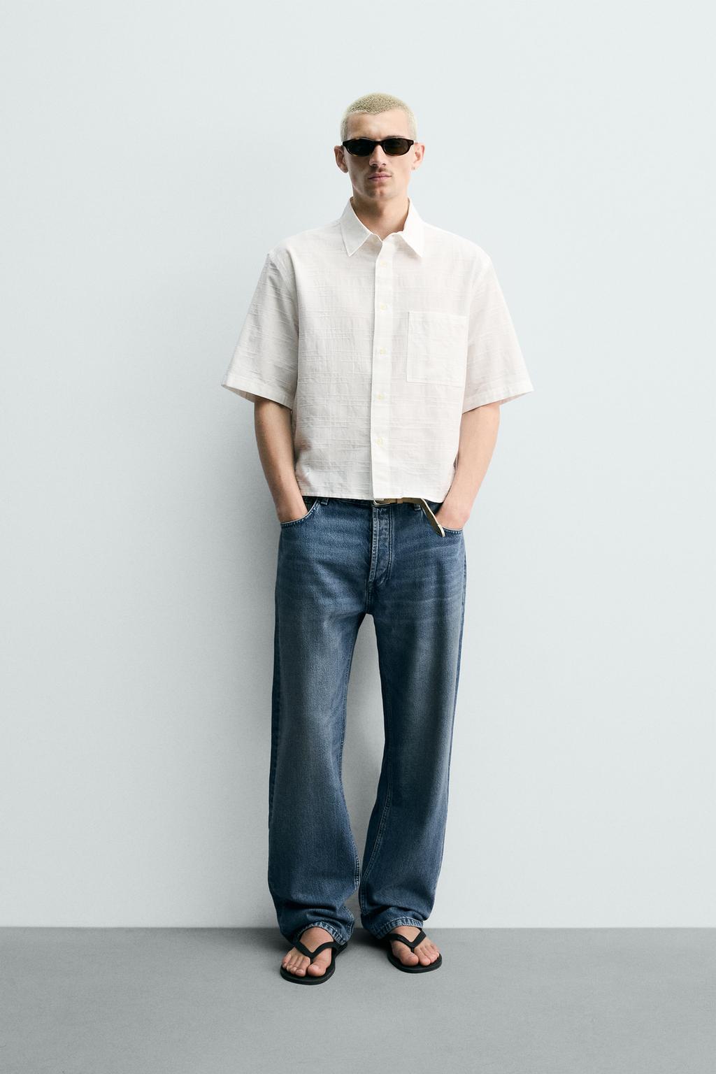 РУБАШКА RELAXED FIT С ТЕКСТУРОЙ