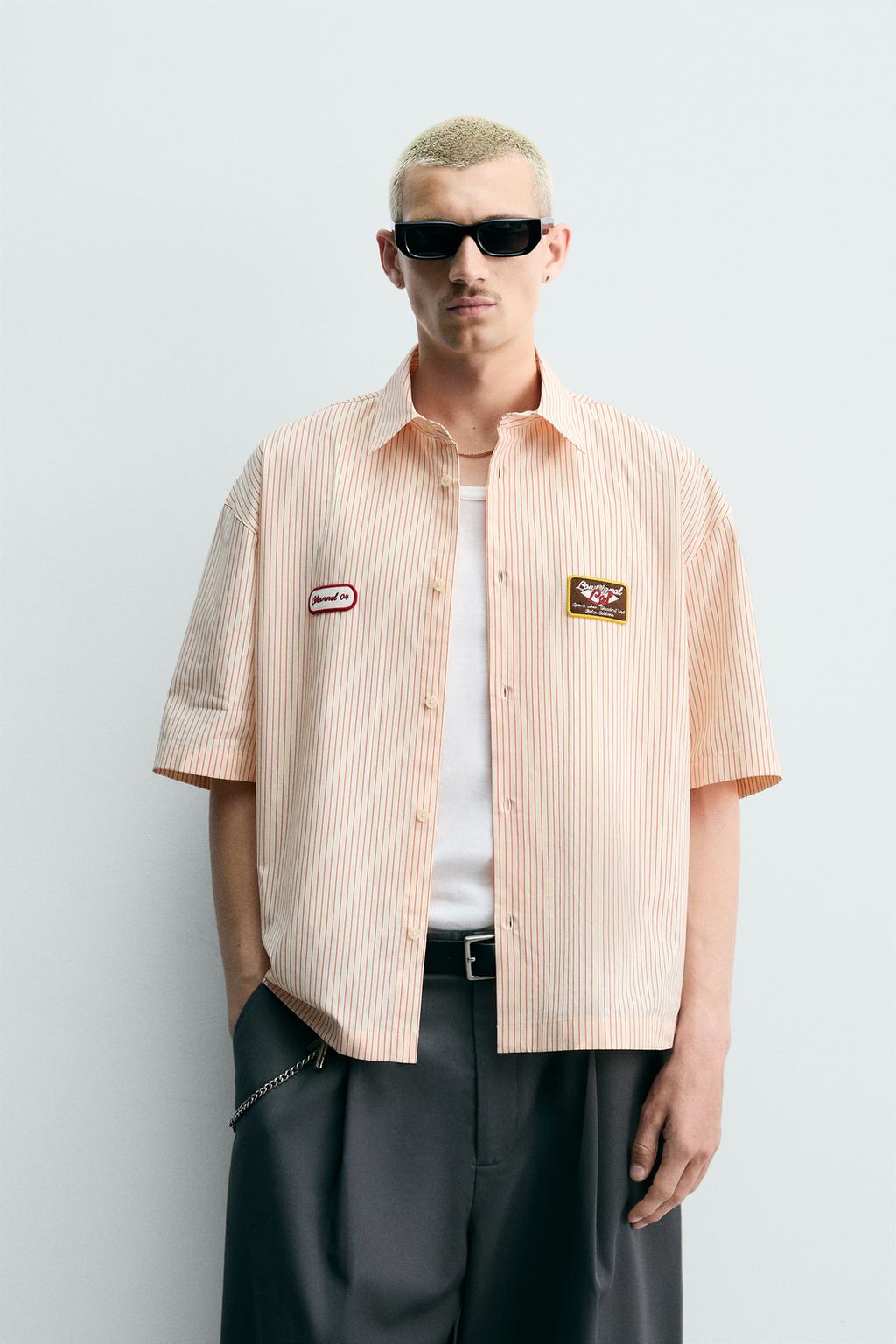 РУБАШКА BOXY FIT В ПОЛОСКУ