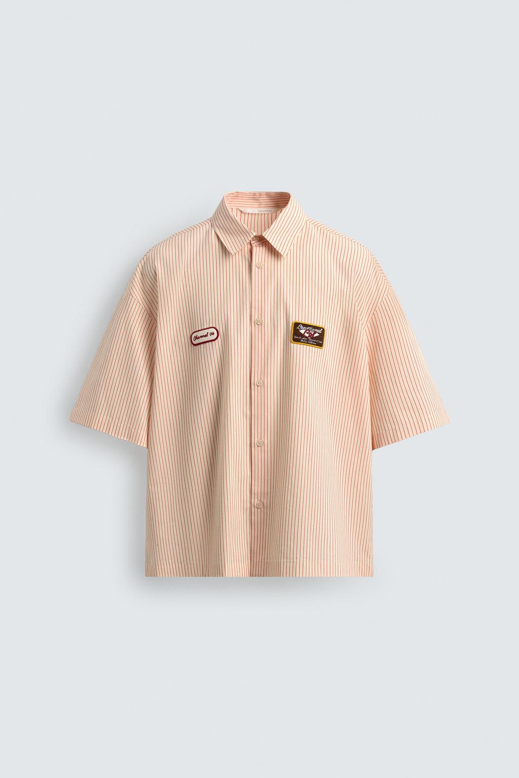 РУБАШКА BOXY FIT В ПОЛОСКУ