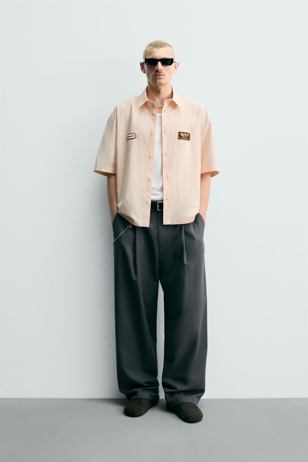 РУБАШКА BOXY FIT В ПОЛОСКУ
