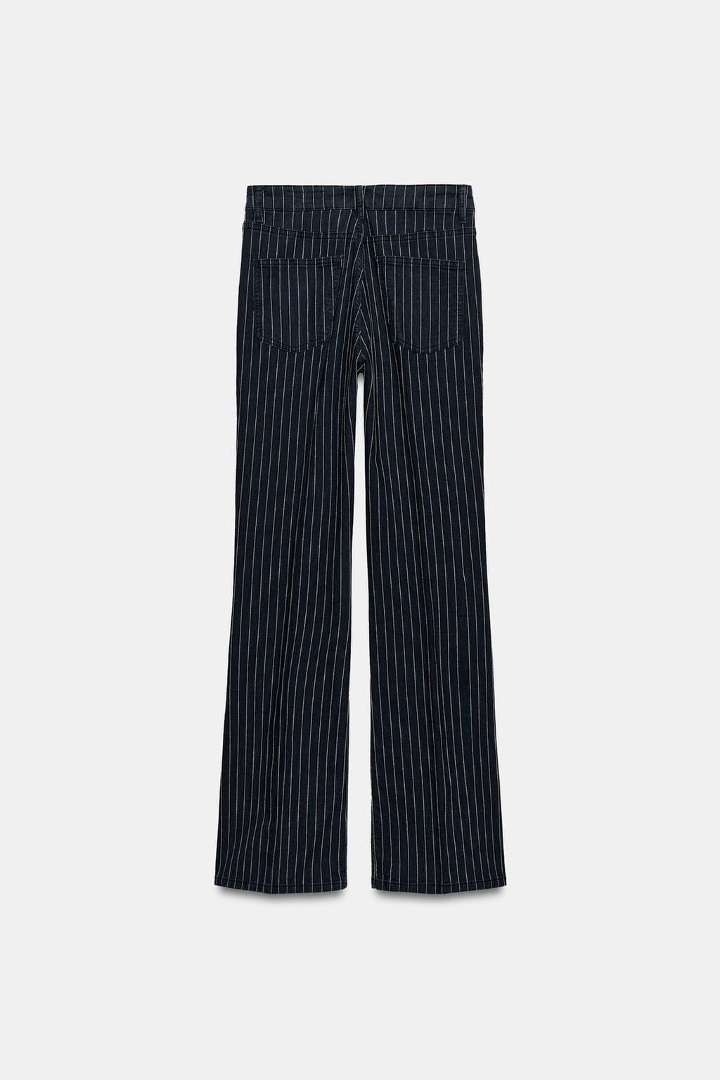ДЖИНСЫ FLARE В ПОЛОСКУ С ВЫСОКОЙ ПОСАДКОЙ — ZW COLLECTION