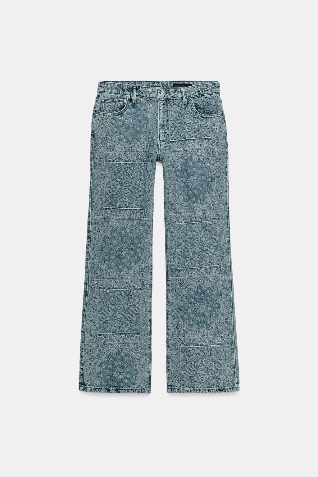 ДЖИНСЫ FLARE ИЗ ЖАККАРДА С ВЫСОКОЙ ПОСАДКОЙ — ZW COLLECTION