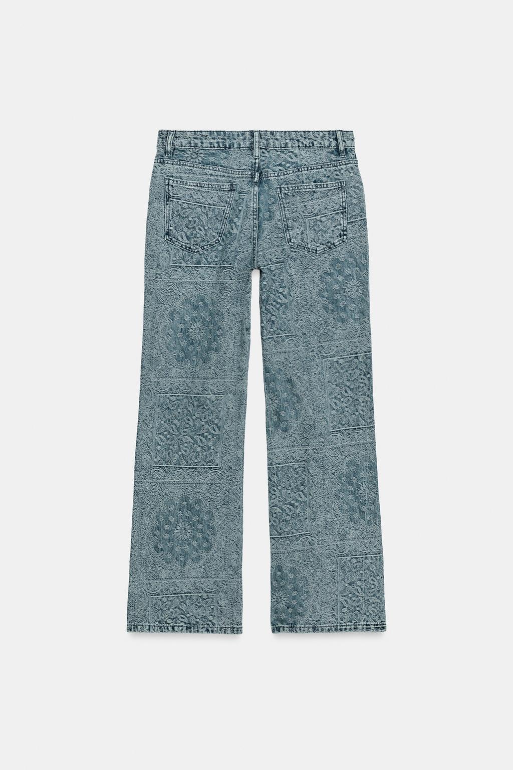 ДЖИНСЫ FLARE ИЗ ЖАККАРДА С ВЫСОКОЙ ПОСАДКОЙ — ZW COLLECTION