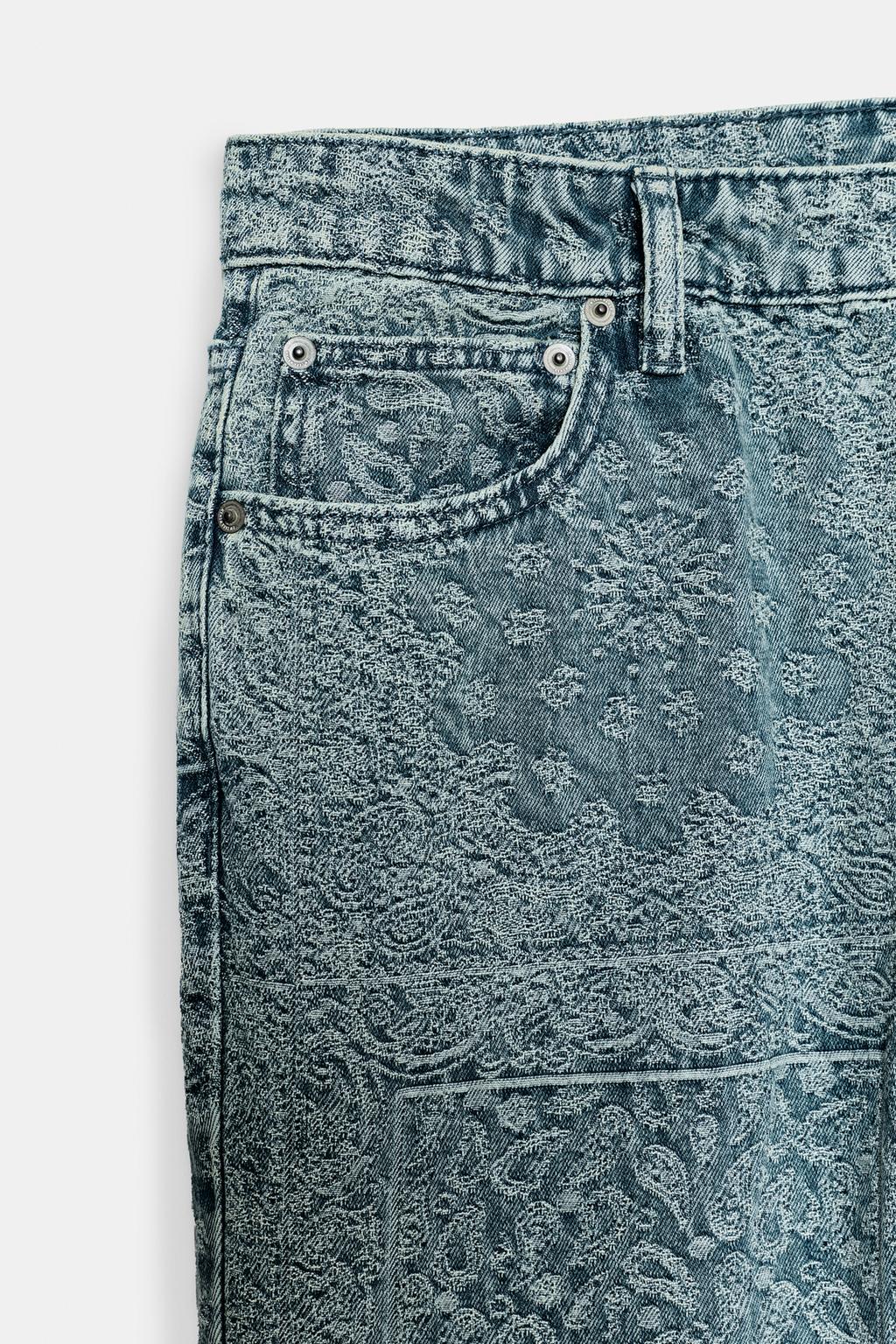 ДЖИНСЫ FLARE ИЗ ЖАККАРДА С ВЫСОКОЙ ПОСАДКОЙ — ZW COLLECTION