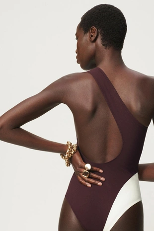 Асимметричный купальник с кольцом – The Item Zara Woman- Заказать в России