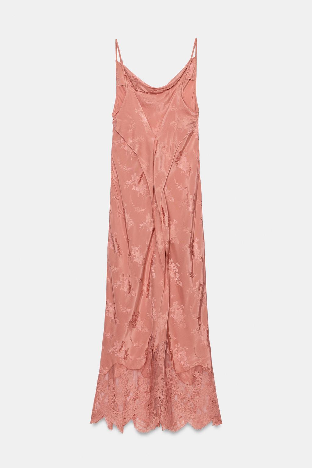 ЖАККАРДОВОЕ ПЛАТЬЕ С КРУЖЕВОМ — коллекция Zara «ZW»