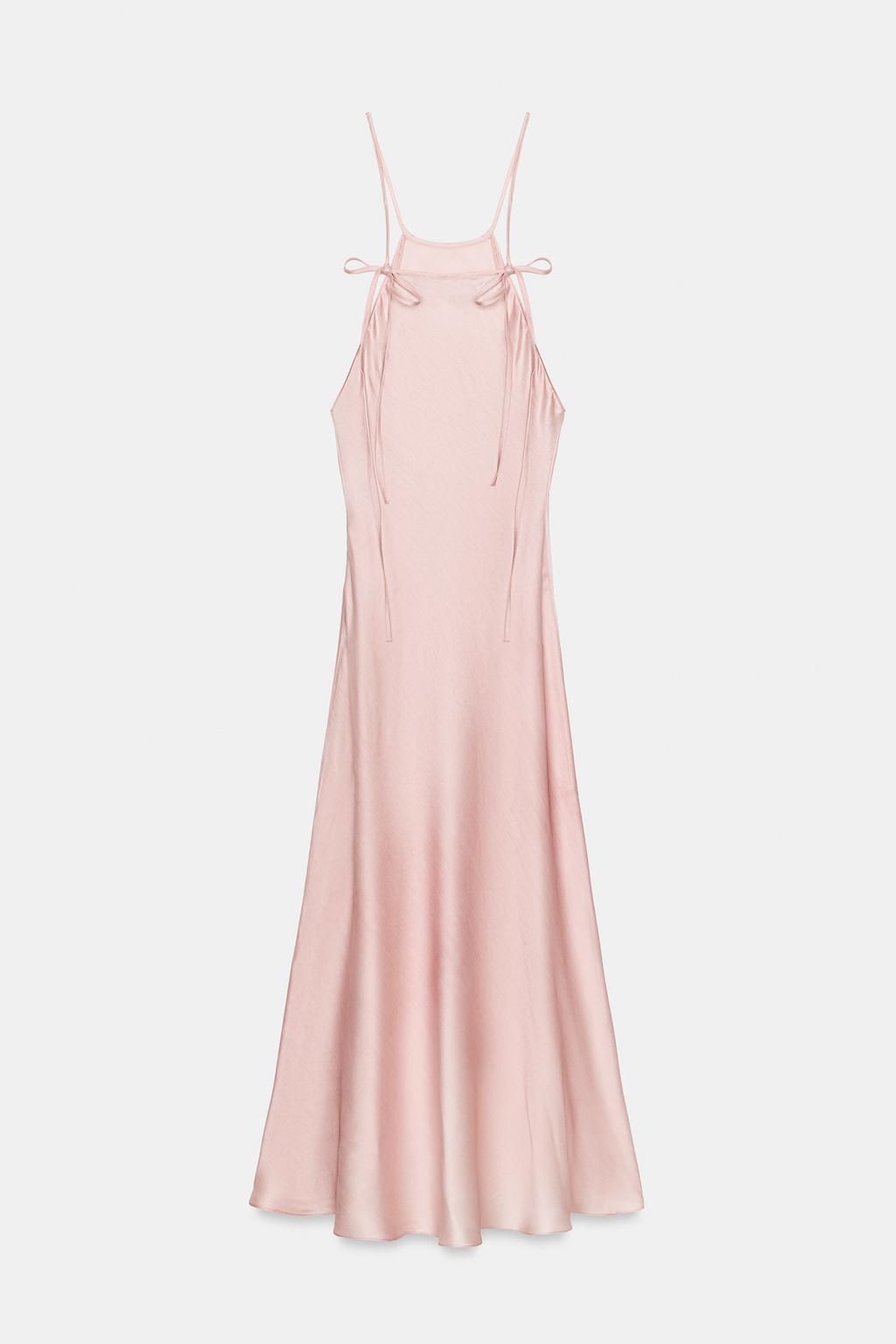 АТЛАСНОЕ ПЛАТЬЕ ХАЛТЕР ZW COLLECTION
