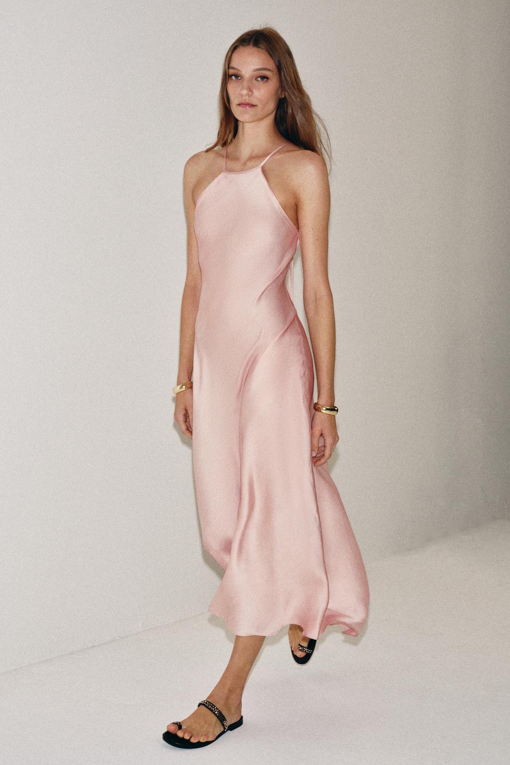 АТЛАСНОЕ ПЛАТЬЕ ХАЛТЕР ZW COLLECTION