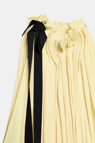 Yellow | 2172/560/300 - Zara Атласное платье халтер — коллекция ZARA «ZW»
