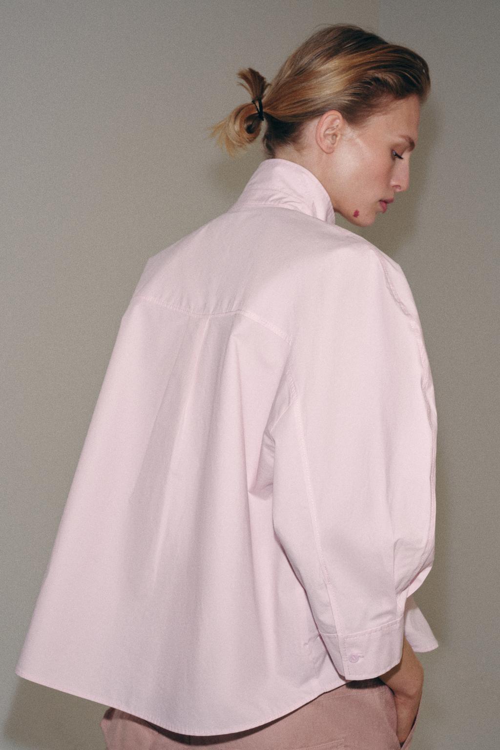 РУБАШКА С ОБЪЕМНЫМИ РУКАВАМИ ZW COLLECTION