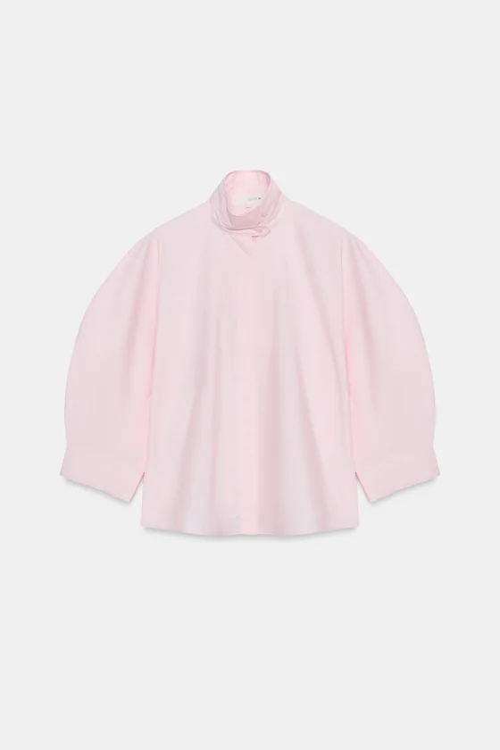 РУБАШКА С ОБЪЕМНЫМИ РУКАВАМИ коллекция Zara «ZW»