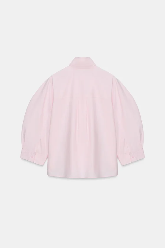 РУБАШКА С ОБЪЕМНЫМИ РУКАВАМИ коллекция Zara «ZW»