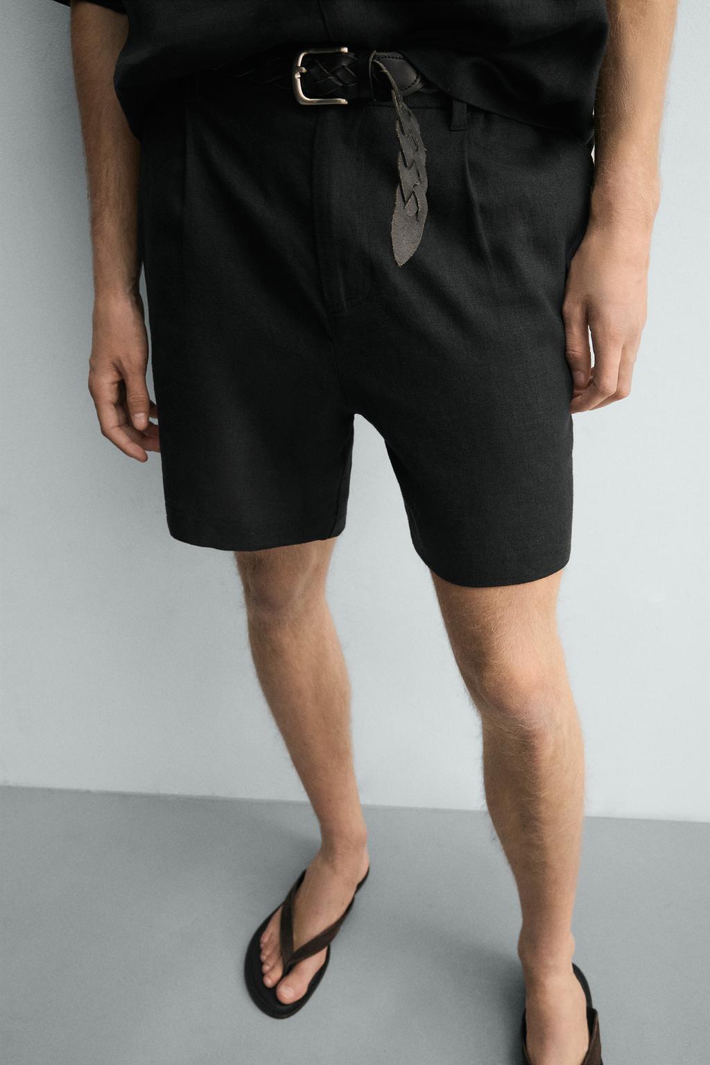ШОРТЫ RELAXED FIT ИЗ ЛЬНА И ВИСКОЗЫ