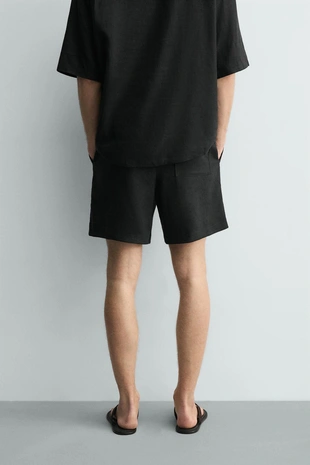 Шорты Relaxed Fit из льна и вискозы- Заказать в России