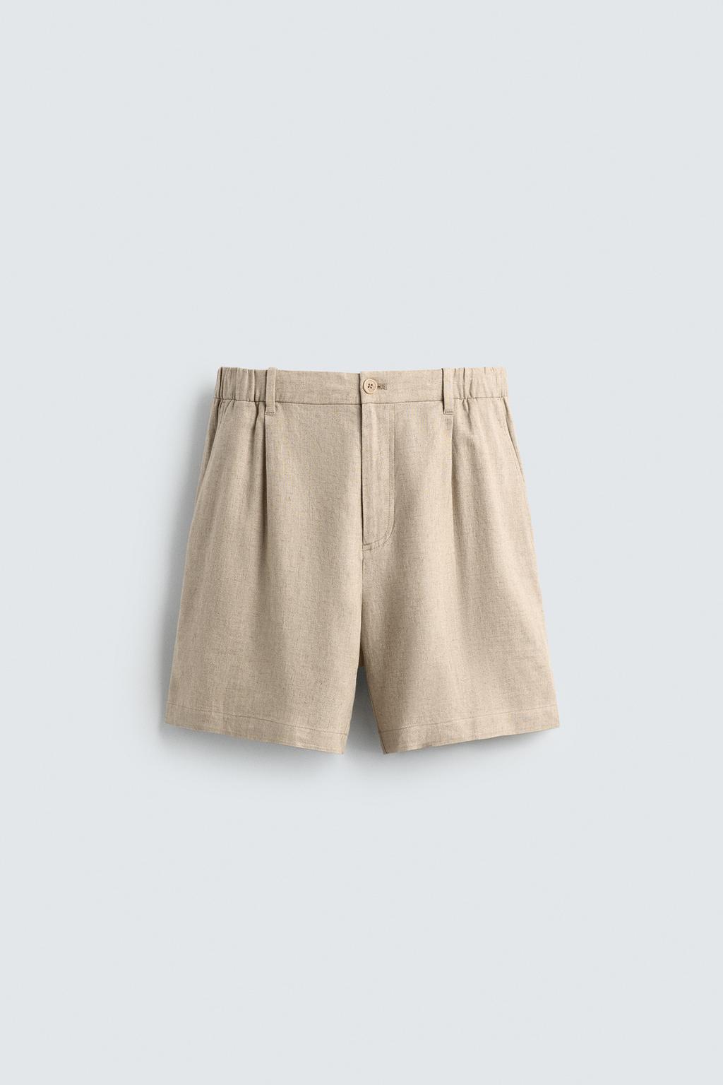 ШОРТЫ RELAXED FIT ИЗ ЛЬНА И ВИСКОЗЫ