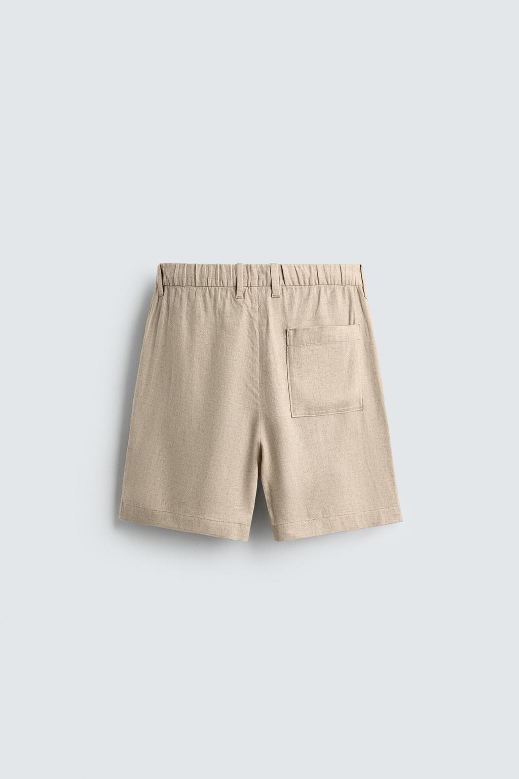ШОРТЫ RELAXED FIT ИЗ ЛЬНА И ВИСКОЗЫ