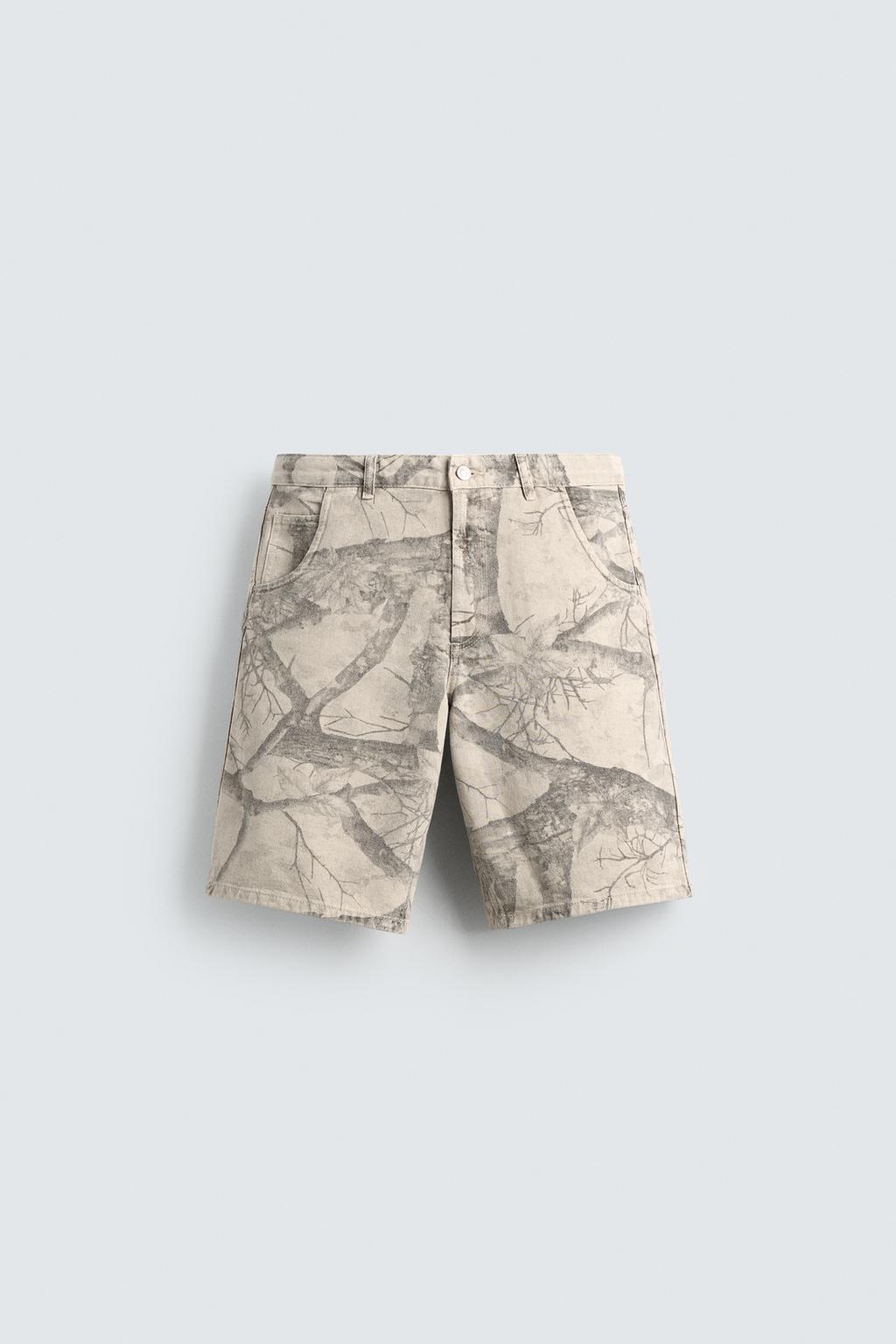 ШОРТЫ BAGGY FIT С ПРИНТОМ «ДЕРЕВЬЯ»
