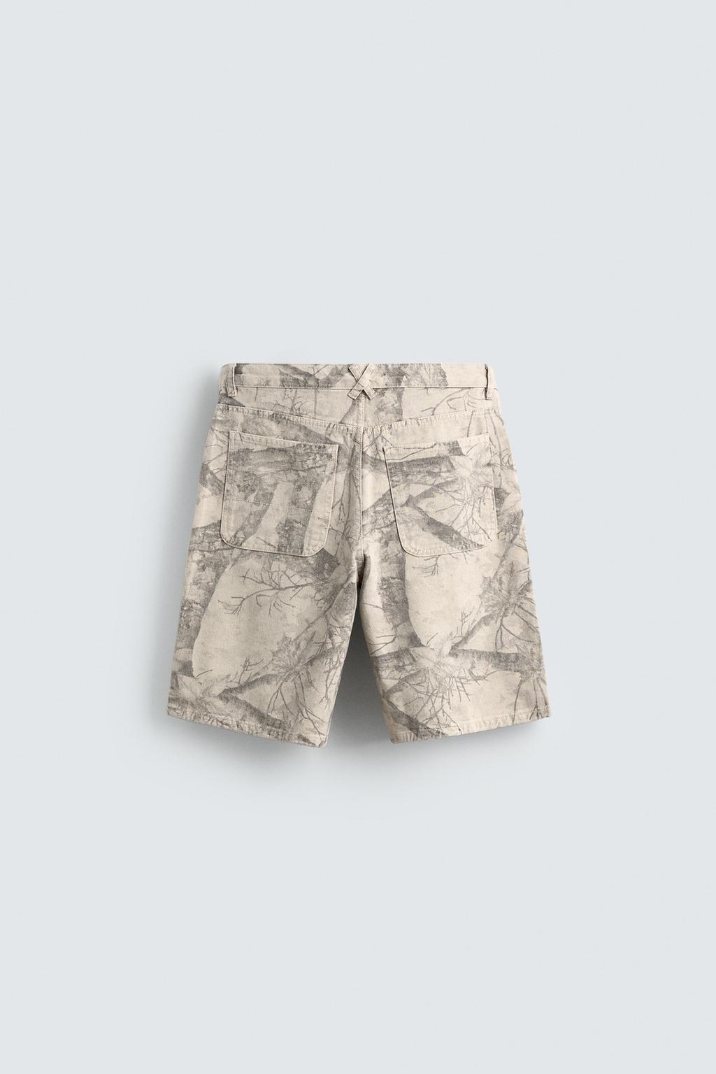 ШОРТЫ BAGGY FIT С ПРИНТОМ «ДЕРЕВЬЯ»