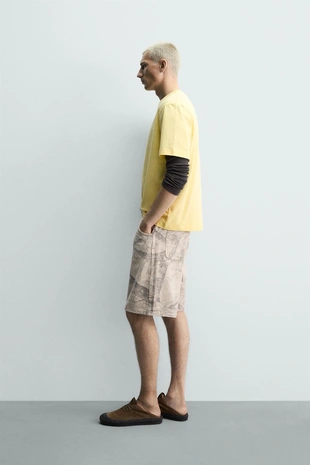 Шорты Baggy Fit с принтом «деревья»- Заказать в России