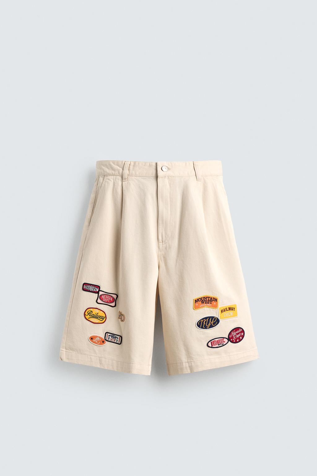 БЕРМУДЫ BAGGY FIT С НАШИВКАМИ