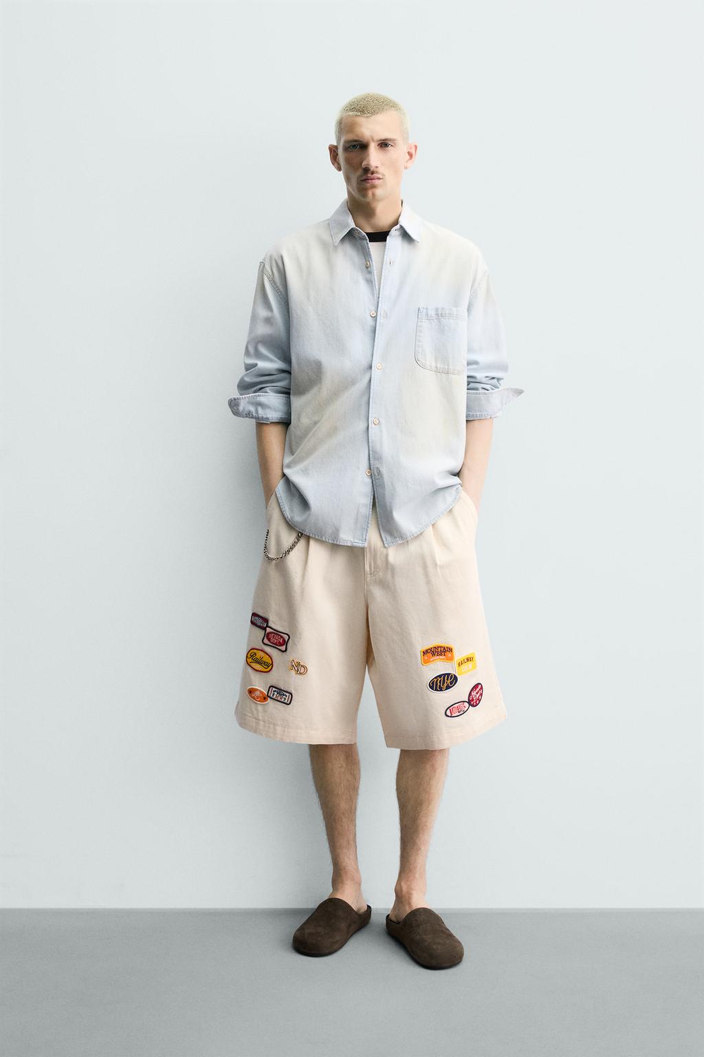 БЕРМУДЫ BAGGY FIT С НАШИВКАМИ