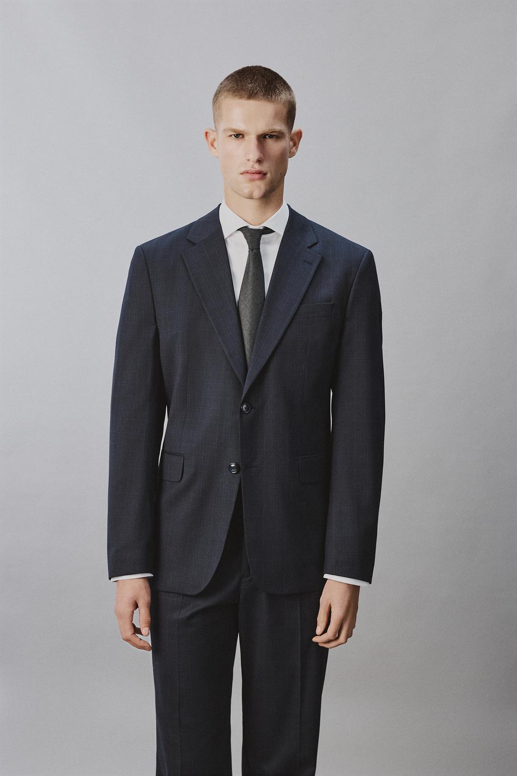 КЛЕТЧАТЫЙ КОСТЮМНЫЙ БЛЕЙЗЕР REGULAR FIT