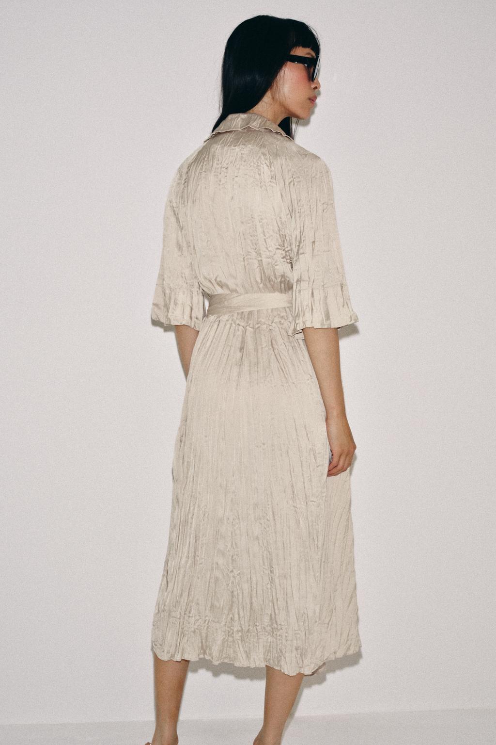 ПЛАТЬЕ ПЛИССИРОВАННОЕ С ПОЯСОМ — ZW COLLECTION