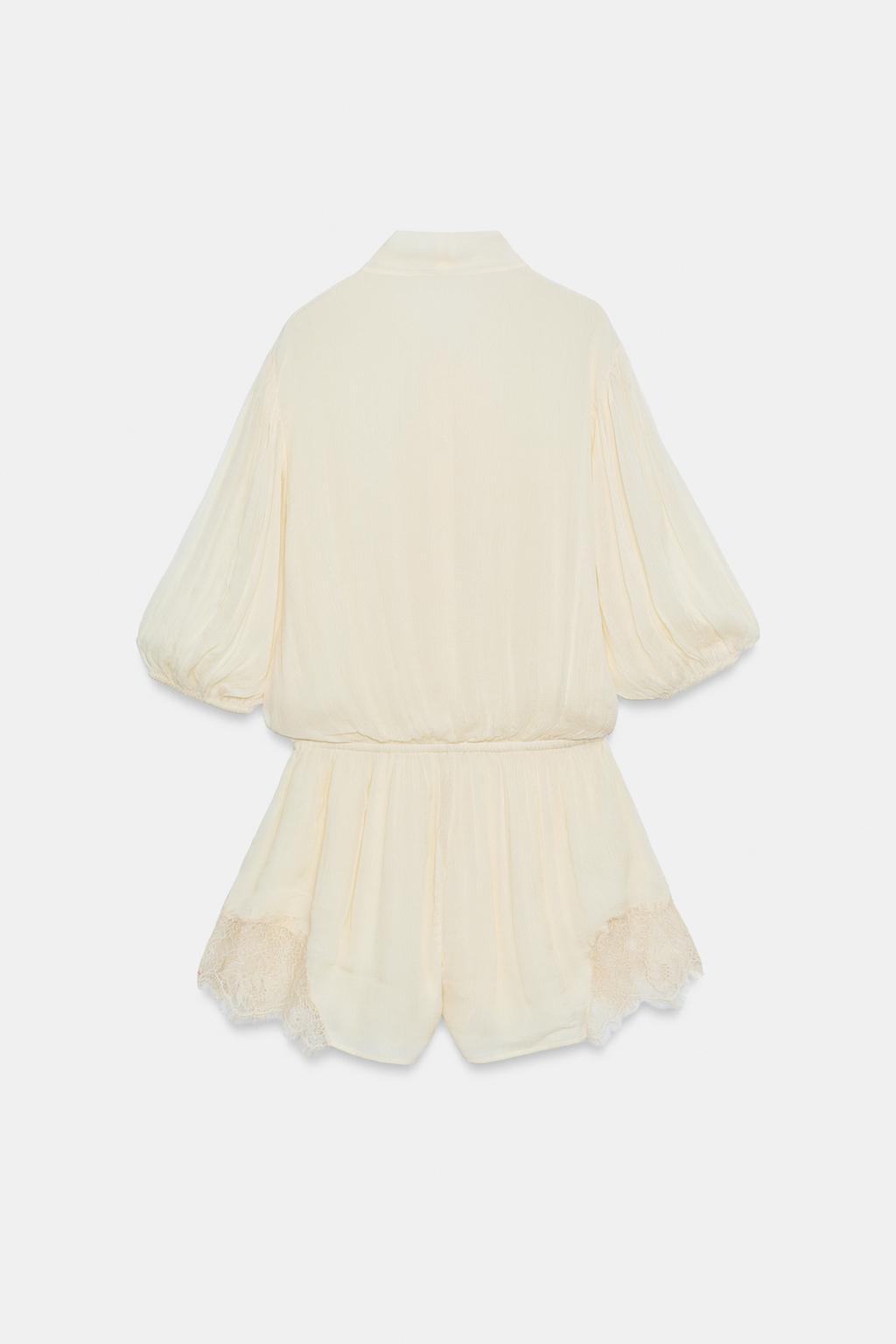 КОРОТКИЙ КОМБИНЕЗОН С КРУЖЕВОМ — ZW COLLECTION