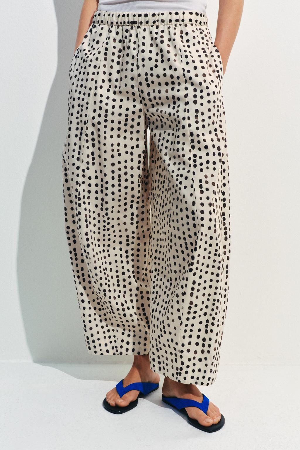 БРЮКИ В ПИЖАМНОМ СТИЛЕ В ГОРОШЕК — ZW COLLECTION