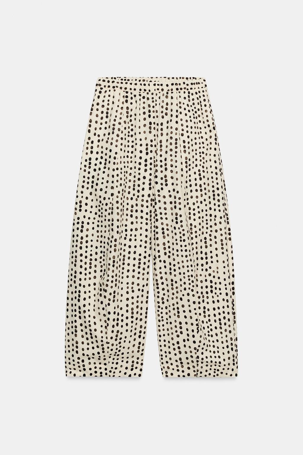 БРЮКИ В ПИЖАМНОМ СТИЛЕ В ГОРОШЕК — ZW COLLECTION