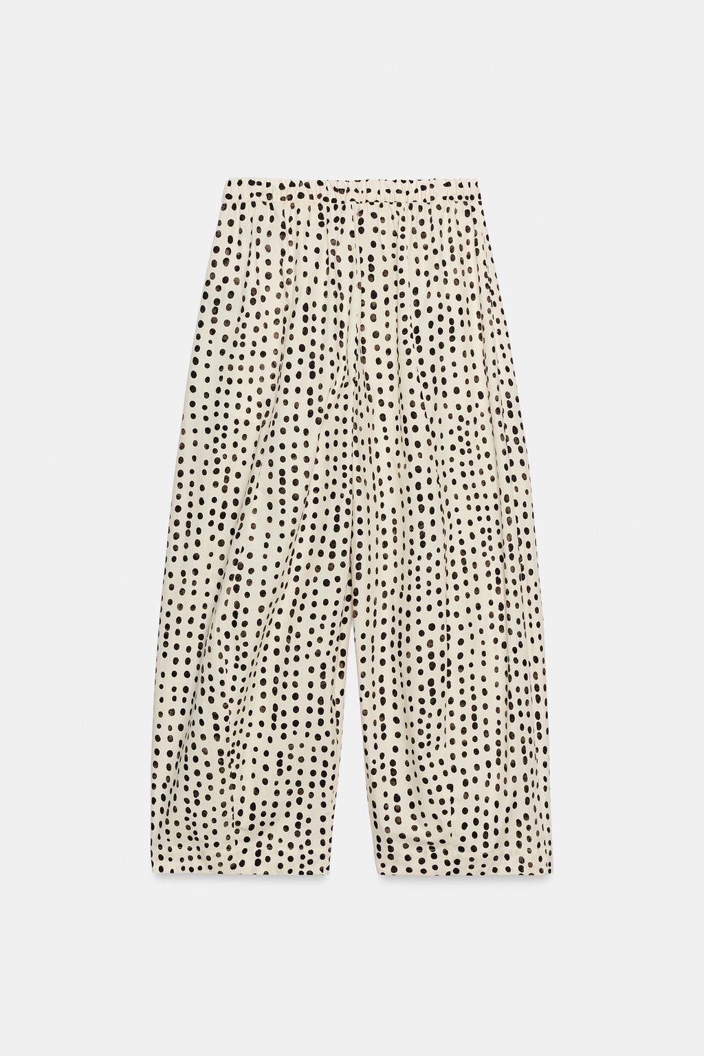БРЮКИ В ПИЖАМНОМ СТИЛЕ В ГОРОШЕК — ZW COLLECTION