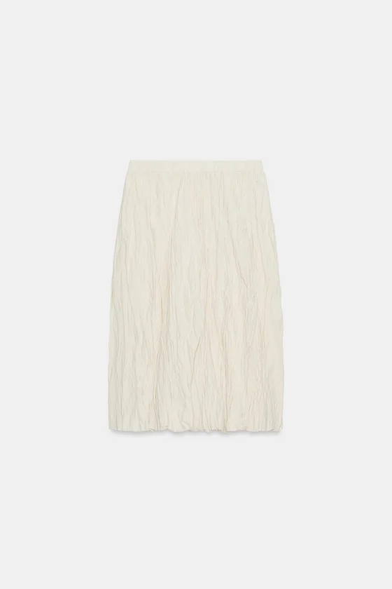 ЮБКА МИДИ ИЗ ЖАТОГО ТРИКОТАЖА