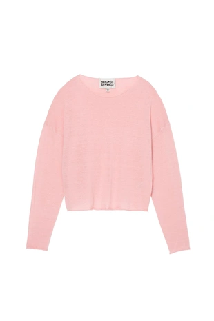 Свитер Cropped Fit изо льна и шерсти- Заказать в России